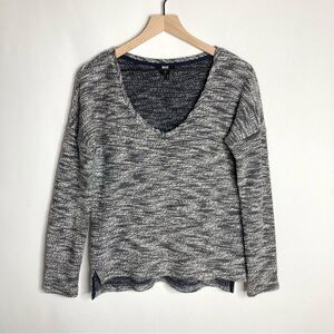 PAIGE Jeans Sweater Size Small Dark Navy and Cream White Marled